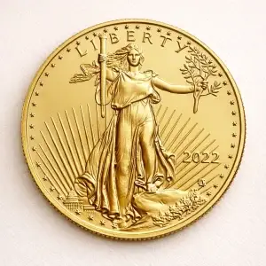 1oz American Eagle Gold Coin presented as a premium investment gold coin for UK bullion buyers
